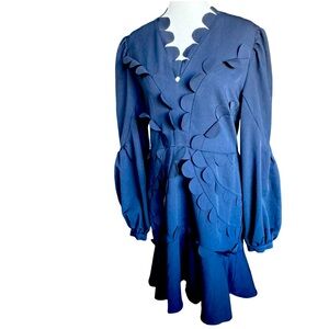 Navy Designer Dress Sz M